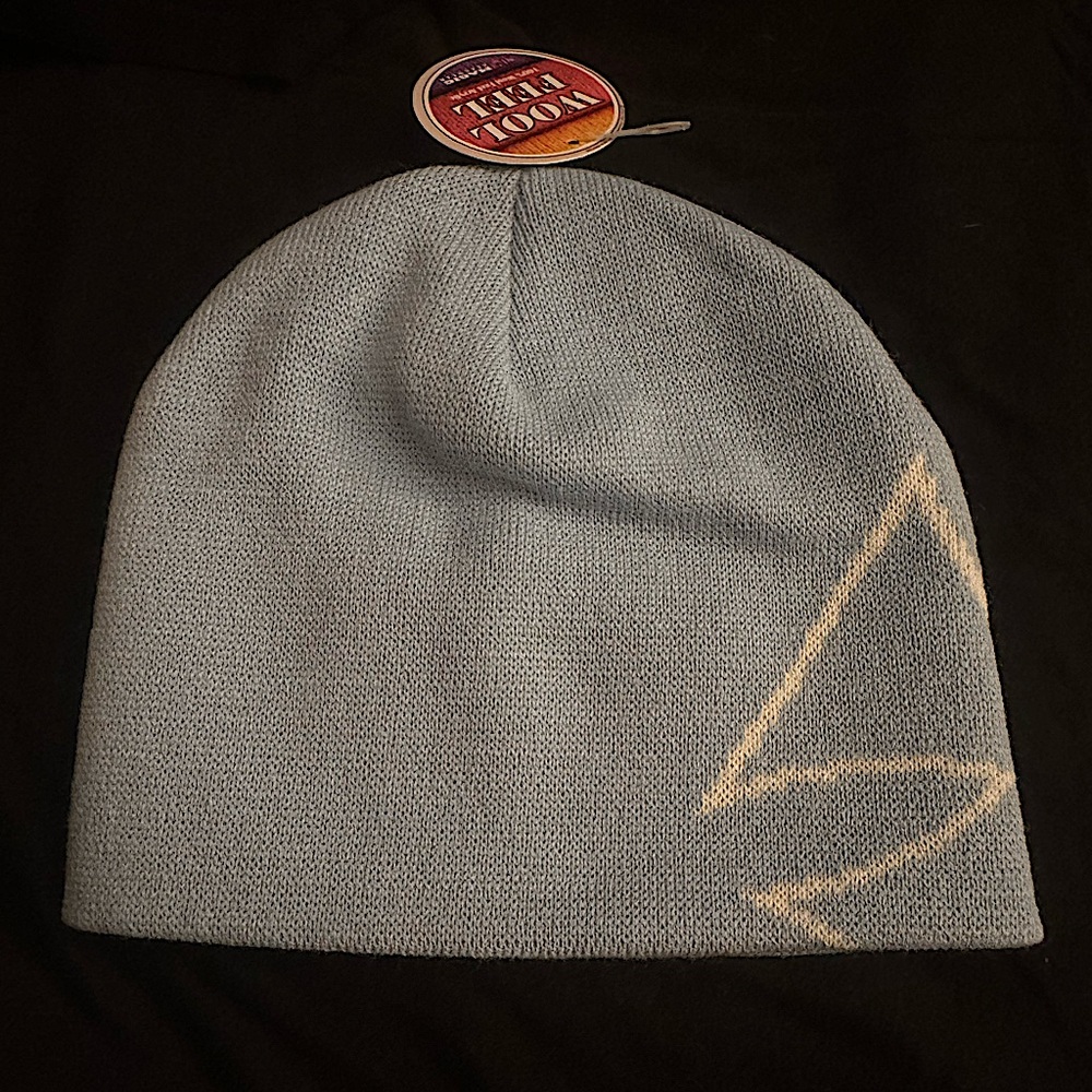 Magic Headwear Iron Cross Chopper Biker Wool Feel Beanie LIGHT BLUE